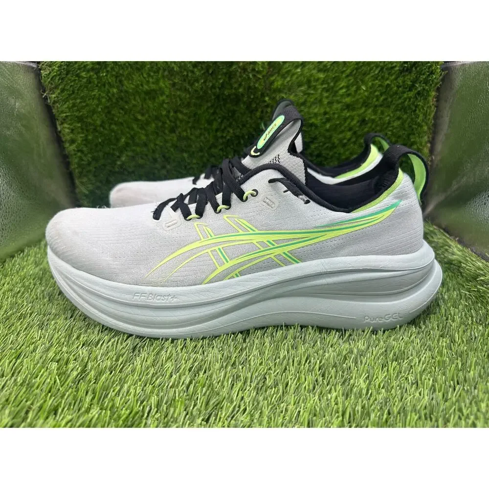 Asics Gel-Nimbus 28 1011C127 Athletic Sneaker Men's 11.5 Gray Knit Gym Jogging